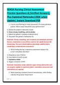BSN3A Nursing Clinical Assessment&NewLine;Practice Questions & &lbrack;Verified Answers&rsqb;&comma;&NewLine;Plus Explained Rationales&vert;2026 Latest&NewLine;Update&vert; Instant Download PDF