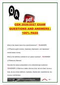 CEN Certified Emergency Nurse Exam 2026&sol;2027 &ndash; 1000&plus; Questions & Answers &vert; Trauma&comma; Cardiac&comma; Toxicology&comma; Neurology&comma; Respiratory & Emergency Nursing