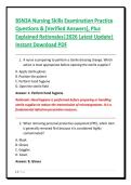 BSN3A Nursing Skills Examination Practice&NewLine;Questions & &lbrack;Verified Answers&rsqb;&comma; Plus&NewLine;Explained Rationales&vert;2026 Latest Update&vert;&NewLine;Instant Download PDF&NewLine;