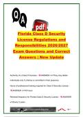 Florida Class D Security License Exam 2026&sol;2027 &ndash; 50&plus; Questions & Answers &vert; Chapter 493&comma; Security Officer Duties&comma; Use of Force&comma; Reports & Licensing