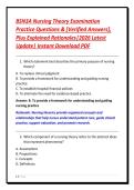 BSN3A Nursing Theory Examination&NewLine;Practice Questions & &lbrack;Verified Answers&rsqb;&comma;&NewLine;Plus Explained Rationales&vert;2026 Latest&NewLine;Update&vert; Instant Download PDF