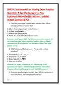 BSN3A Fundamentals of Nursing Exam Practice&NewLine;Questions & &lbrack;Verified Answers&rsqb;&comma; Plus&NewLine;Explained Rationales&vert;2026 Latest Update&vert;&NewLine;Instant Download PDF