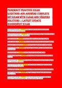 Pharmacy Practice Exam Questions and Answers Complete Set 2026&Tab;100&percnt; Verified Solutions with Detailed Rationales&Tab;A&plus; Graded Test Bank for NAPLEX & MPJE Success