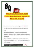 NCE Exam Prep 2026&sol;2027 &ndash; 500&plus; Questions & Answers &vert; Counseling Theories&comma; Ethics&comma; Assessment&comma; Career&comma; DSM-5-TR&comma; Group & Human Development