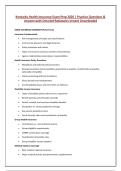 Kentucky Health Insurance Actual Exam Questions and Answers Latest Update