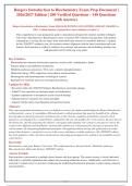 Rutgers Biochemistry Exam Prep 2026&sol;2027&colon; 140&plus; Verified Q&A with Detailed Explanations &lpar;Chapters 1-140&rpar;