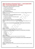 BIOD 152 Anatomy & Physiology II Exam 1 &ndash; Latest Updated 2025&ndash;2026 &vert; 75 Fully Solved Questions &plus; Rationales