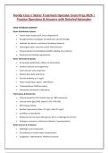 Florida Class C Water Treatment Operator  Actual Exam Questions and Answers Latest Update