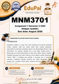 MNM3701 Assignment 1 &lpar;COMPLETE ANSWERS&rpar; Semester 2 2026 - DUE  August 2026