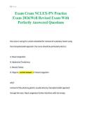 Exam Cram NCLEX-PN Practice&NewLine;Exam 2026&vert;Well Revised Exam With&NewLine;Perfectly Answered Questions