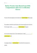 Barber Practice State Board Exam 2026&vert;&NewLine;Comprehensive Q&A For Certification&NewLine;Success&NewLine;