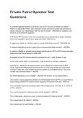 Private Patrol Operator Test Questions  with Answer Rationales &lpar;2026&sol;2027&rpar;&NewLine;
