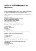 California Qualified Manager Exam Preparation Questions with Answer Rationales &lpar;2026&sol;2027&rpar;&NewLine;