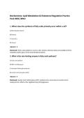 Biochemistry&colon; Lipid Metabolism & Cholesterol Regulation Practice&NewLine;Pack 2026 &vert;WGU&NewLine;