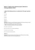 BIOD 151 - Module 2 Exam&colon; Respiratory System&comma; Mechanics &&NewLine;Pathology 2026&sol;2027 UPDATE&NewLine;