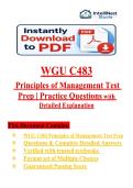 WGU C483 Principles of Management Test Prep &vert; Practice Questions  &lpar;2026&sol;2027 Update&rpar;