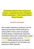 Biochem Module 6 Exam &ndash; Comprehensive Questions & Answers &vert; 2026 Updated Exam Preparation &vert; Biochemistry Module 6 Assessment &vert; Detailed Explanations & Key Concepts