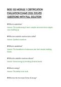 BIOD 152 MODULE 1 CERTIFICATION&NewLine;EVALUATION EXAMS 2026 SOLVED&NewLine;QUESTIONS WITH FULL SOLUTION&NewLine;