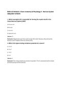 BIOD 152 Module 1 Exam&colon; Anatomy & Physiology II - Nervous System&NewLine;2026&sol;2027 UPDATE 