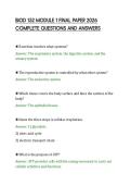 BIOD 152 MODULE 1 FINAL PAPER 2026&NewLine;COMPLETE QUESTIONS AND ANSWERS&NewLine;