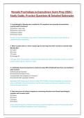 Nevada Psychology Jurisprudence  Actual Exam Questions and Answer Latest Update