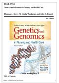 Test Bank For Genetics and Genomics in Nursing and Health Care 2nd Edition by Theresa A&period; Beery&semi; M&period; Linda Workman&semi; Julia A&period; Eggert 9780803660830 Chapter 1-20 Complete Guide&period;&NewLine;