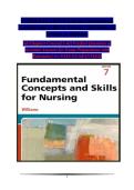 Fundamental Concepts and Skills for Nursing&comma; 7th Edition by Patricia A&period; Williams &vert; Comprehensive Test Bank&colon; Complete Exam Questions & Answers&semi; All-Inclusive Study Resource