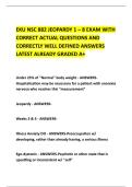EKU NSC 882 JEOPARDY 1 &ndash; 8 EXAM WITH &NewLine;CORRECT ACTUAL QUESTIONS AND &NewLine;CORRECTLY WELL DEFINED ANSWERS &NewLine;LATEST ALREADY GRADED A&plus; 