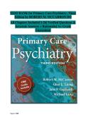 Primary Care Psychiatry&comma; 3rd Edition &vert; Comprehensive Test Bank&colon; Complete Chapters 1&ndash;26&semi; Extensive Exam Questions & Answers