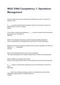 WGU D464 Competency 1&colon; Operations Management Questions with Answer Rationales &lpar;2026&sol;2027&rpar;&NewLine;