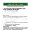 ACCT 3110 Practice Exam &ndash; Questions & Answers