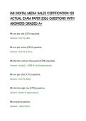IAB DIGITAL MEDIA SALES CERTIFICATION 120&NewLine;ACTUAL EXAM PAPER 2026 QUESTIONS WITH&NewLine;ANSWERS GRADED A&plus;