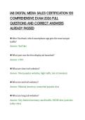 IAB DIGITAL MEDIA SALES CERTIFICATION 120&NewLine;COMPREHENSIVE EXAM 2026 FULL&NewLine;QUESTIONS AND CORRECT ANSWERS&NewLine;ALREADY PASSED