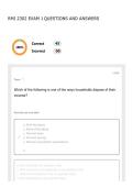 RMI 2302 EXAM 1 QUESTIONS AND ANSWERS