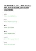 IAB DIGITAL MEDIA SALES CERTIFICATION 120&NewLine;FINAL PAPER 2026 COMPLETE QUESTIONS&NewLine;AND ANSWERS&NewLine;