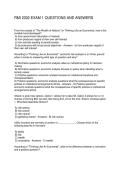 RMI 2302 EXAM 1 QUESTIONS AND ANSWERS