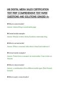 IAB DIGITAL MEDIA SALES CERTIFICATION&NewLine;TEST PREP COMPREHENSIVE TEST PAPER&NewLine;QUESTIONS AND SOLUTIONS GRADED A&plus;