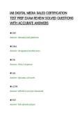IAB DIGITAL MEDIA SALES CERTIFICATION&NewLine;TEST PREP EXAM REVIEW SOLVED QUESTIONS&NewLine;WITH ACCURATE ANSWERS
