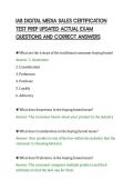IAB DIGITAL MEDIA SALES CERTIFICATION&NewLine;TEST PREP UPDATED ACTUAL EXAM&NewLine;QUESTIONS AND CORRECT ANSWERS