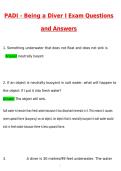 ULTIMATE PADI Open Water Diver 2027&sol;2027 Package Deals Complete Study Guide & Practice Questions &vert; Final Exam Review &vert; Quiz 1A &vert; Being a Diver I &vert; Scuba Diving Knowledge Review &vert; Diving Safety&comma; Equipment&comma; Planning & Procedures &vert; Comprehensive PADI Course 