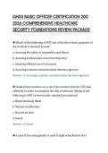 IAHSS BASIC OFFICER CERTIFICATION 200&NewLine;2026 COMPREHENSIVE HEALTHCARE&NewLine;SECURITY FOUNDATIONS REVIEW PACKAGE
