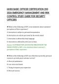 IAHSS BASIC OFFICER CERTIFICATION 200&NewLine;2026 EMERGENCY MANAGEMENT AND RISK&NewLine;CONTROL STUDY GUIDE FOR SECURITY&NewLine;OFFICERS&NewLine;