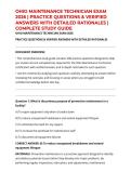 OHIO MAINTENANCE TECHNICIAN EXAM 2026 &vert; PRACTICE QUESTIONS & VERIFIED ANSWERS WITH DETAILED RATIONALES &vert; COMPLETE STUDY GUIDE