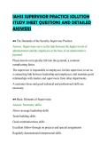 IAHSS SUPERVISOR PRACTICE SOLUTION&NewLine;STUDY SHEET QUESTIONS AND DETAILED&NewLine;ANSWERS&NewLine;