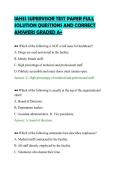 IAHSS SUPERVISOR TEST PAPER FULL&NewLine;SOLUTION QUESTIONS AND CORRECT&NewLine;ANSWERS GRADED A&plus;