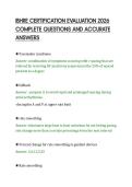 IBHRE CERTIFICATION EVALUATION 2026&NewLine;COMPLETE QUESTIONS AND ACCURATE&NewLine;ANSWERS&NewLine;