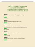 EXCPT Pharmacy Technician&NewLine;Comprehensive TEST&NewLine;PAPER Questions and Answers&NewLine;Verified Solutions Latest Update