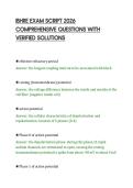 IBHRE EXAM SCRIPT 2026&NewLine;COMPREHENSIVE QUESTIONS WITH&NewLine;VERIFIED SOLUTIONS&NewLine;