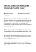 PSYC 140 2026 HUMAN BEHAVIOR AND DEVELOPMENT MASTER REVIEW&period;