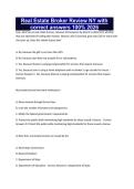 Real Estate Broker Review NY with correct answers 100&percnt; 2026
